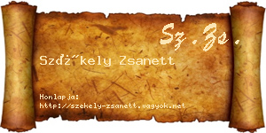 Székely Zsanett névjegykártya