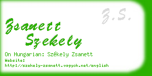 zsanett szekely business card