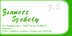 zsanett szekely business card